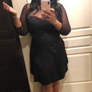 A-Line Sheer Top Dress